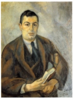 El poeta Trinitat Catasús retratat per Joaquim Sunyer (1916)